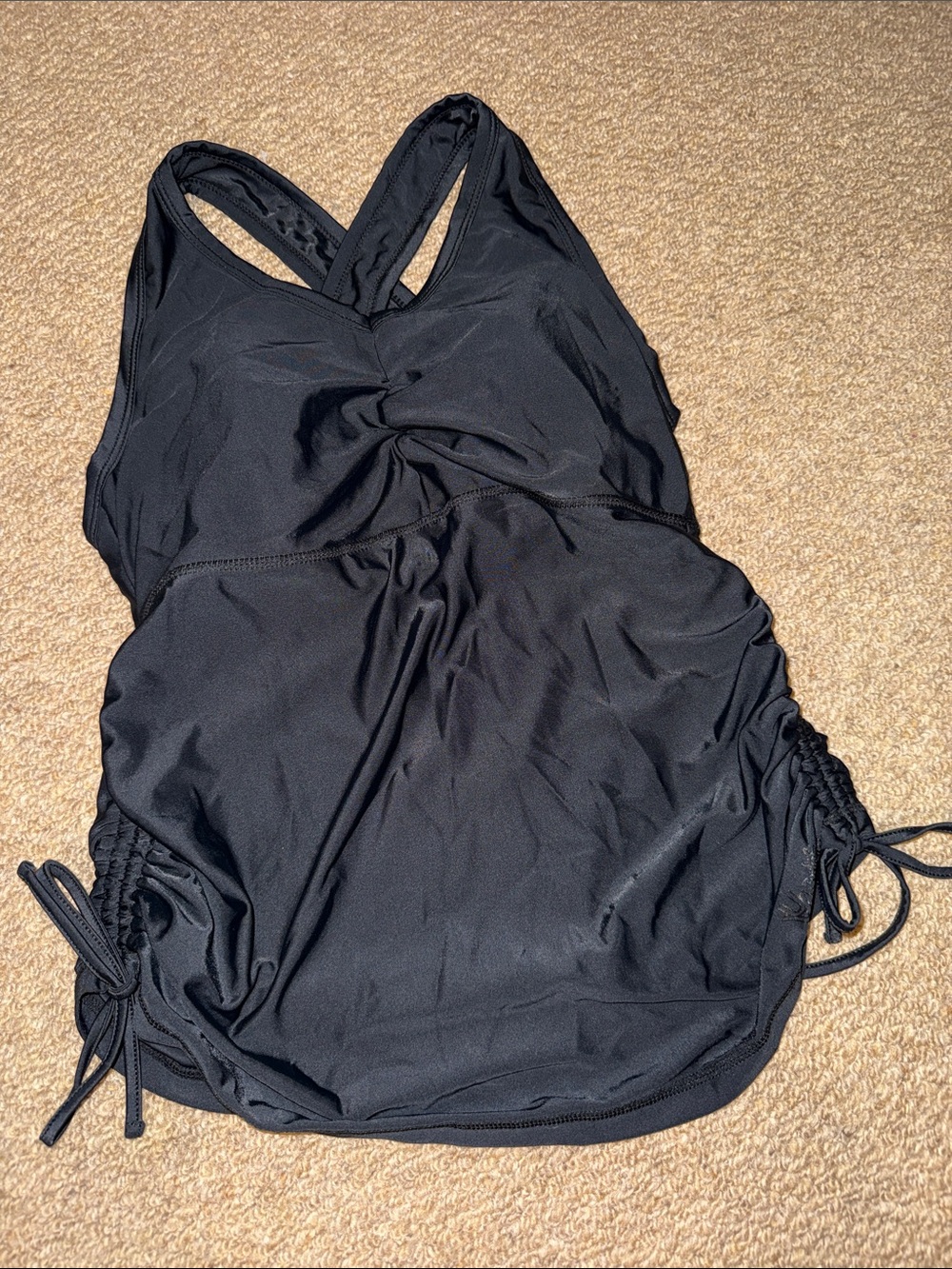 NEW Swim Tankini Top with Side Ties M